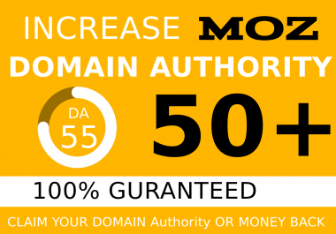 I will increase domain authority 40 with White hat backlinks