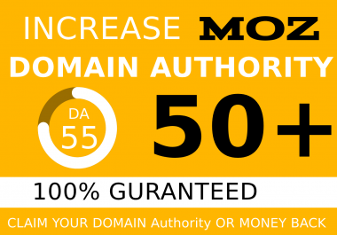 I will increase domain authority 35 plus with White hat backlinks