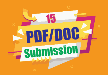 Top 15 Pdf Submission service manually for backlinks or traffic