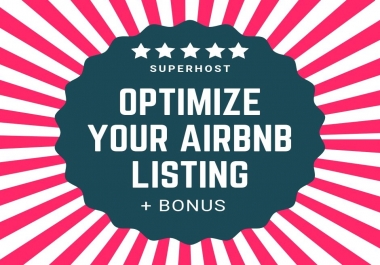 Airbnb Listing Optimization - Increase your Ranking & Income +Bonus Templates
