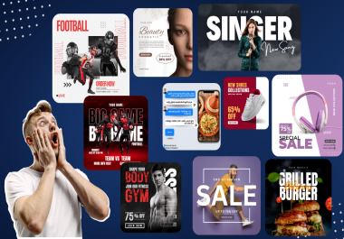 3 post Design a unique social media image poster that stand out