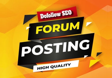 I will create 40 forum posting dofollow SEO backlinks link building