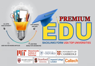 ManuaIIy Created 100 Premium EDU Backlinks From Top Universities