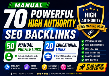 Manual 70 Powerful High Authority SEO Backlinks