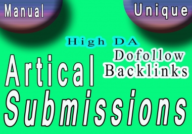I Will Do 30 Article Submissions with 60+ backlinks from high DA sites