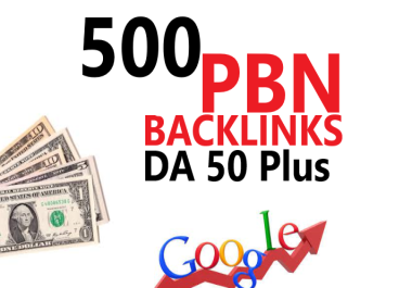 500 Homepage Backlinks DA50plus Permanent Dofollow and Index Domains.