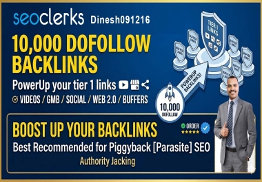 10,000 Dofollow GSA Ser/MR/SEO Backlinks-Tier 2 Backlinks Service