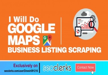 I will Do Data scraping and lead generation Of Business From Google Map