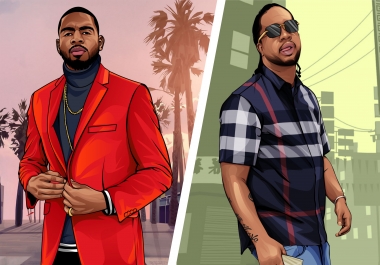 I will draw your gta style cartoon portrait from your photo