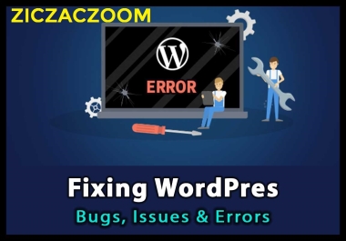FIX Any WordPress Errors,  Issues,  Bugs,  PHP,  Technical Alerts or Warnings,  Spam,  Lost Password