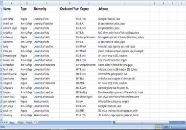 I do data entry, data scraping and data collection