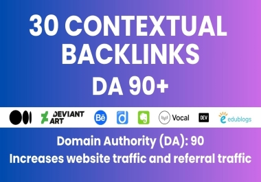 Get 30 Quality Blog Article Backlinks for Higher Rankings