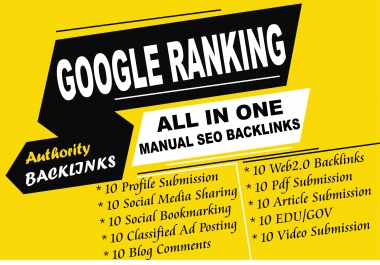 All in one high authority manual quality backlinks