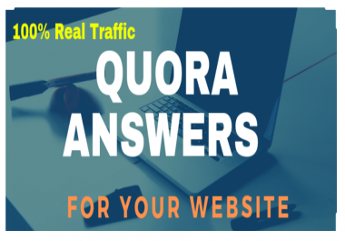 Professional 15 Quora Answer with Backlink for your service.