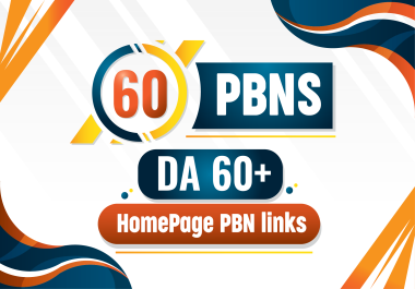 i will Provide you 60 pbn backlinks from DA 60 plus Websites