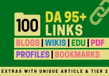 100+ High DA 95+ HQ Links to Ranking Your Website by boosting your web authority