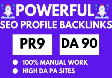 2 BUY 1 FREE- I Will manually create 40 pr9 da 90+ seo profile backlinks 2024