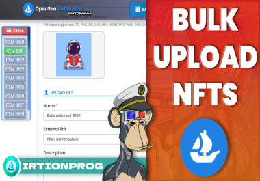 Create custom bot to automate opensea nft upload