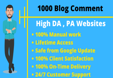 1000+ Blog Comment Backlinks Cheap Price Link Building SEO Offer