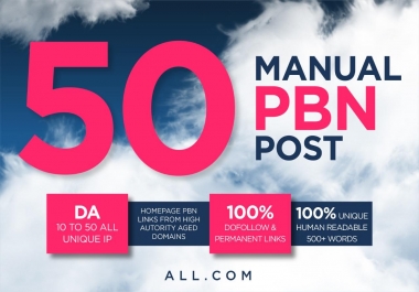 50 powerful do follow homepage pbn SEO back links