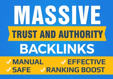 I will do google SEO with manual high authority backlinks and trust links
