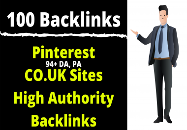 100 Backlinks 94+ DA,  PA High Authority CO. UK Links