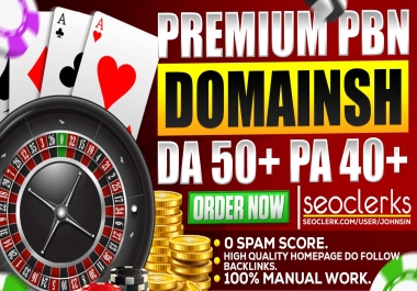 Premium 20 PBN Domainsh DA 50+ PA 40+ 0 Spam Score HIGH Quality HomePage Do follow Backlinks