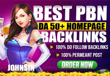 Powerful 100 PBN Plus 20 Sidebar High DA50+ Homepage Do Follow Backlinks Permeant