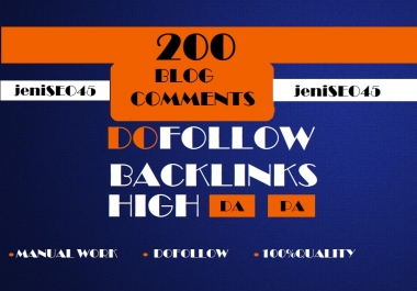 I will do 200 blog comments high DAPA backlinks