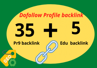 I will create 35 pr9 and 5 edu/gov powerful backlink for your website