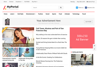 MyPortal Magazine WordPress Theme by HappyThemes