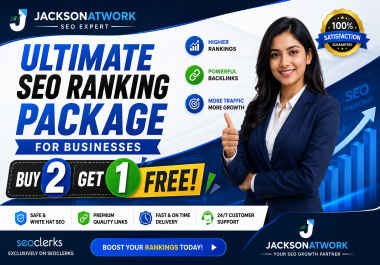 Ultimate SEO Ranking Package for Businesses - Buy 2 Get 1 FREE