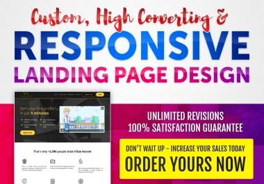I will create stunning landing page design.