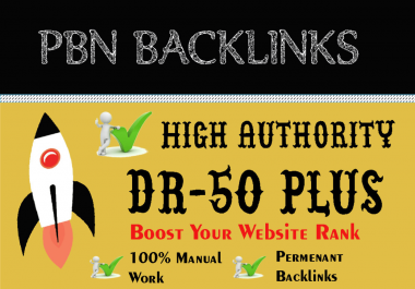 10 PBN backlinks ON DR 50+ websites