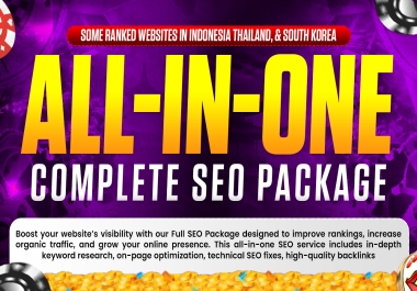 All-in-One Complete SEO Package Casino & Betting Rank Website