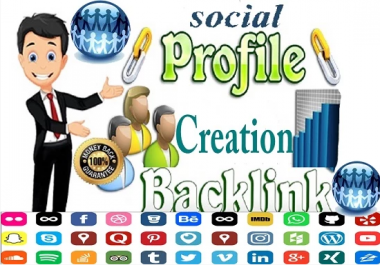 I will do 25 social profile creation backlinks for your website