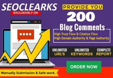 Do 200 High DA PA Blog Comment,  Link Building