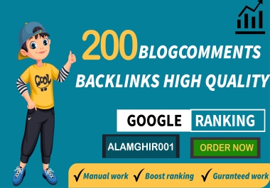 i will do 200 dofollow blogcomment and 50 nofollow special backlinks