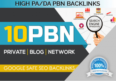 Get 10 Unique PBN Homepage Parmanent post for dofollow backlinks