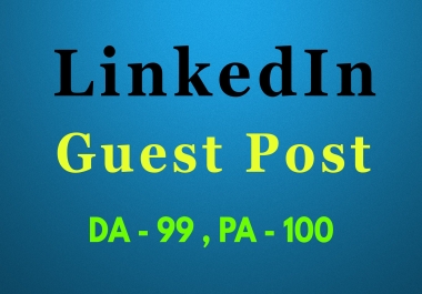 Guest post on LinkedIn DA 99 for link building - High DA backlinks - Wikipedia PBN alternative SEO