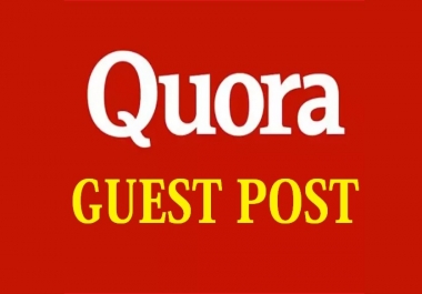 I will published a guest post on Quora. com PA 42,  DA 93,  TF 41,  CF 58