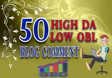 I will create 50 Dofollow Blog Comment Backlinks Low OBL