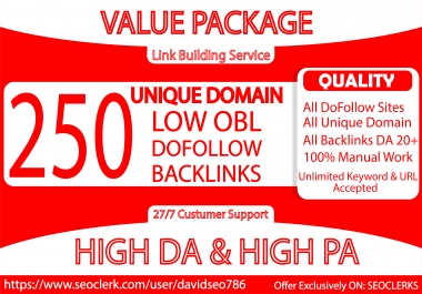 I will Make 250 Unqiue Domain Blog Comment Backlinks in DA 20+