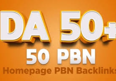I will build 50 permanent homepage PBN backlinks with high DA