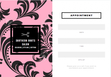 Custom Appointment Card For Your Business