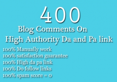 400 SEO blog comments backlinks