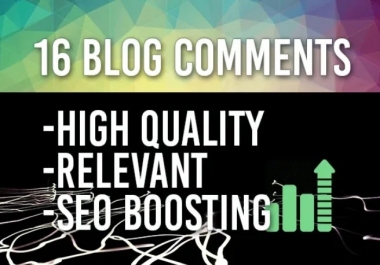 16 Do Follow Blog Comments Backlinks High DA PA Sites.