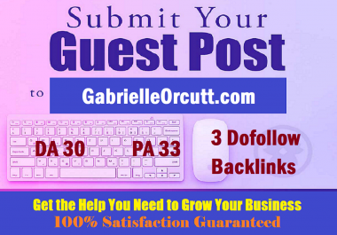 Write & publish a Yoga Blog on GabrielleOrcutt. com with 3 Dofollows