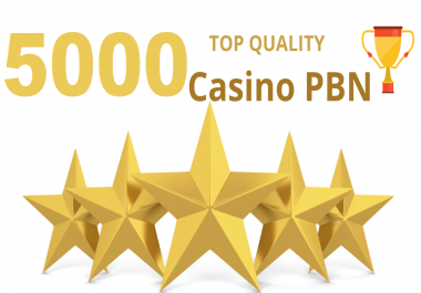 Excellent quality 5000 Casino/Gambling/Poker/Betting web 2.0 Pbn from 5000 unique sites