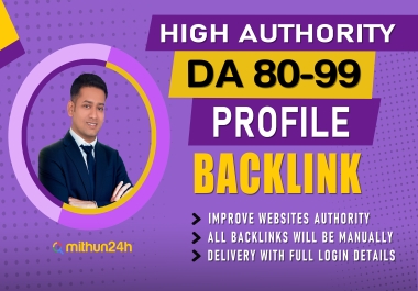 I Will Manually Create High DA Profile Backlinks for Off-Page SEO